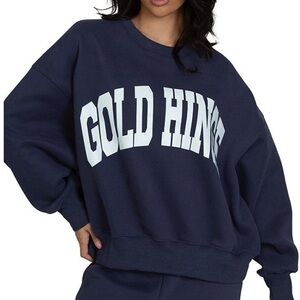 Gold Hinge Navy Graphic Pullover Sweatshirt